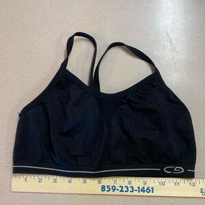 Champions black youth large sports bra